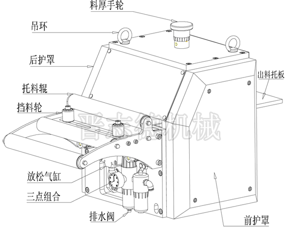 氣動NC送料機結(jié)構(gòu)示意圖
