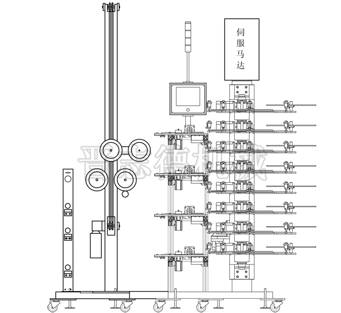 全自動(dòng)收料機(jī)結(jié)構(gòu)